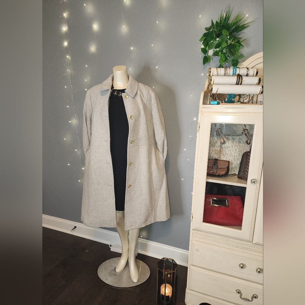 J. Crew Light Gray Wool Pea Coat